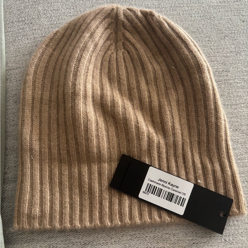 Jenni Kayne Camel Ribbed Beanie